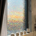Flexography Rainbow Effect Glass Privacy static Window Film Frosted Glass Film Anti-uv Window Sticker for Bedroom Living Room