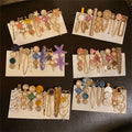Cute Luxury Crystal Hairgrips Non-Slip Metal Barrettes Pearl Hair Clip Set for Bridal Hair Accessories