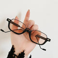 0311 Fashionable Metal Rectangular Small Frame Half Frame Sunglasses UV400