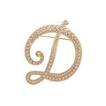 2023 New English Letter Brooch Pins for Women Fashion Personalized 26 Initial English Letters Pins Corsage