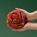 Custom Logo Rose Bath Flower Soft Loofah Mesh Body Poufs Exfoliating Bath Cleaning Sponge Luffa Shower Ball  Bath Scrubber