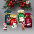 Drawstring Christmas Gift  Candy Bag Snowflake Crisp Drawstring Bag Merry Christmas Decorations for Home New Year Presents