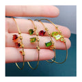 Factory Supply 925 Sterling Silver San Judas Rainbow Natural Diopside Bracelet Set Classic Gold Plated for Parties Good Price