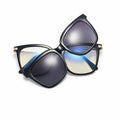 95828 Square Fashion Women Tr90 Clip on Polarized Sunglasses Optical Frames Glasses Blue Light Blocking