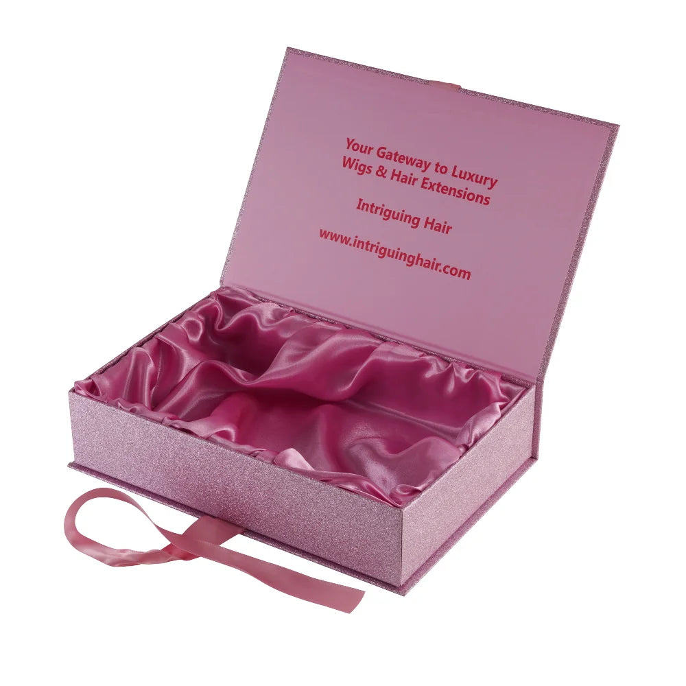 Custom Logo Matte PP Laminated Box Magnetic Pink Paper Gift Box with Ribbon Cosmetic Mailer Shipping Boxes Packaging