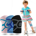 Kids Nylon Knee Sleeves Compression Knee Support Stabilizer for Running Basketball Sports