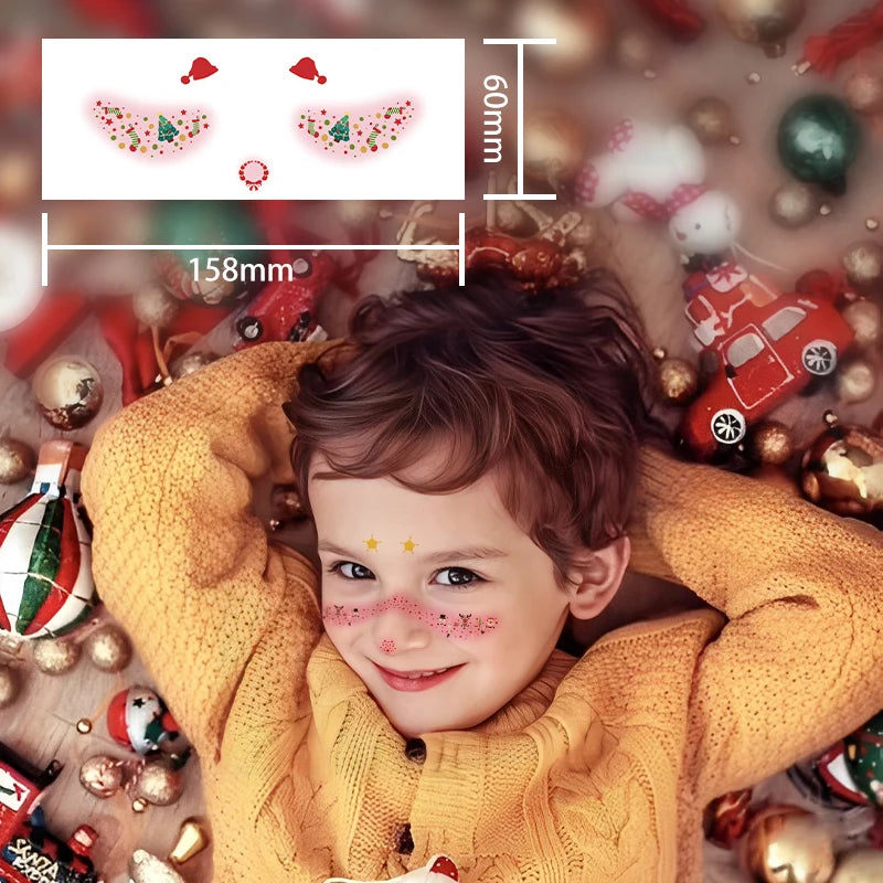 20 New Children Adult Face Makeup Tattoo Stickers Cute Waterproof Skin Friendly Powder Blusher Temporary Tattoo Stickers