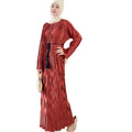 2022 Latest Loriya Abaya Femmes Robe Musulmane Islamic Clothing Muslim Long Dress Pleated Maxi Dress Abaya Women Muslim Dress