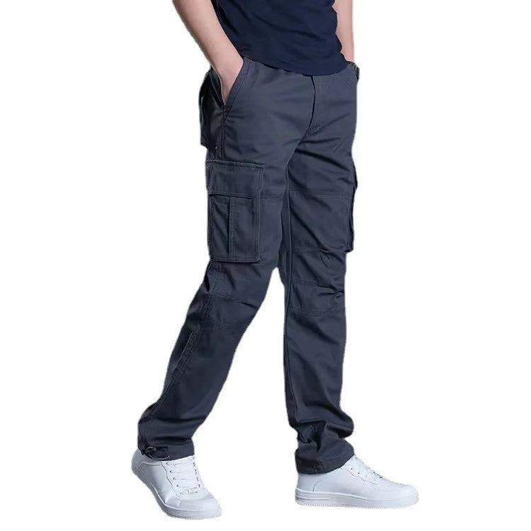 Wholesale Men Multi-pocket Uniform Work Pants Trousers Streetwear Sweatpants Hombre Male Casual Fashion Cargo Pants Men