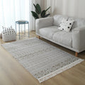 New Arrival Turkish Cotton Linen Washable Rectangular Carpets With Macrame