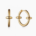 LOZRUNVE 18k Gold Plated Plain Silver 925 Elegant Design Minimalist Hoop Earring Set