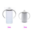 Personalized Kids Sublimation Blanks 304 Double Walled Stainless Steel Sippy Cups Hand Grip 12oz 10oz Business Gifts 6-12 Hours