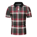 Wholesale Customized Logo Men's New Fashion Trend Plaid Printed Pullover Polo Shirt