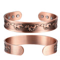 BioMagnetic Jewelry Adjustable Horse Engraved Cuff Bangles Magnetic Copper Bracelet for Men