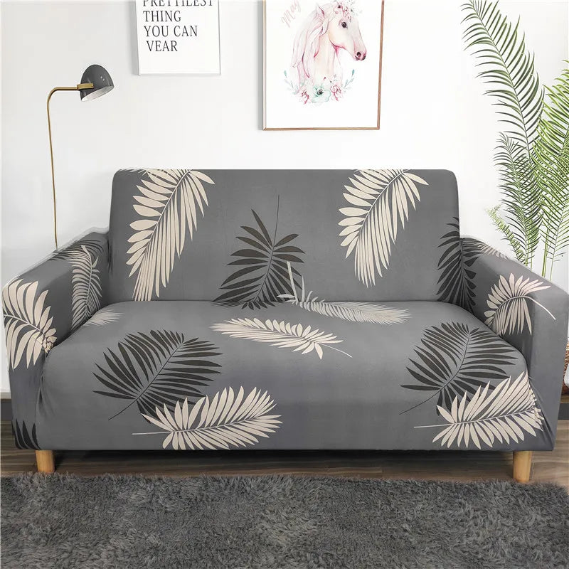 Sofa Cover for 3 Cushion Couch Recliner Loveseat and Chair (Chair Charcoal Grey / Black)