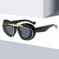 Fashion Oversized Cateye Sunglasses for Women and Men PC Frame for Summer Driving Personalized Sun Glasses Big Shades
