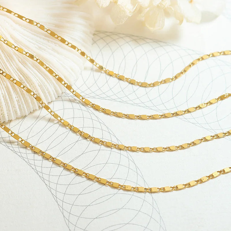 Beimai OEM Bracelet Spliced Japanese Chain Gold Brass Women's Necklace Bracelet Set