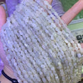 Natural White Moonstone Round Irregular Shape Gravel Pebble Gemstone 6-8mm Beads Healing Energy for Jewelry Making Strands Beads