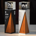 Customized Crystal Trophies Solid Wood Metal Crystal Souvenir Awards Trophy