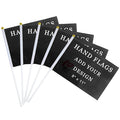 China Factory Sublimation Printed Any Size Custom Logo Hand Held Small Mini Flag Waving Hand Flags With Pole