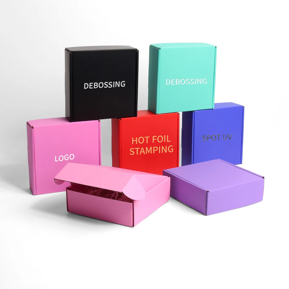 Coated Paper Small Mailer Boxes for Compact Product Packaging for Cosmetics Wigs with Matt Lamination for Efficient Shipping