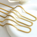 Fashion Pvd Gold Plated Stainless Steel Patchwork Necklace With Soft Snake Bone Chain Jewelry Women