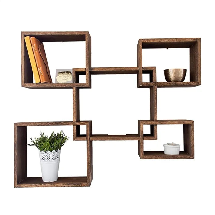 Cnlf Simple Design Entryway Home Decorative Wooden Wall Mounted Floating Wall Shelf CNLF