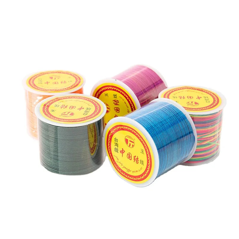 Nylon Solid Braid Rope Tassel Wire Jewelry Making Handmade Braided Bracelet Thread