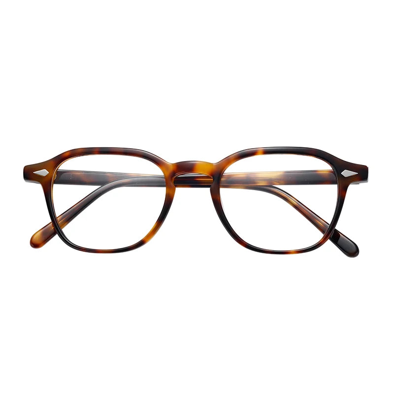 Classic Fashion Men's Optical Prescription Eyewear Light Acetate Eyeglass Frame for Myopia Diamond Face Shape Match