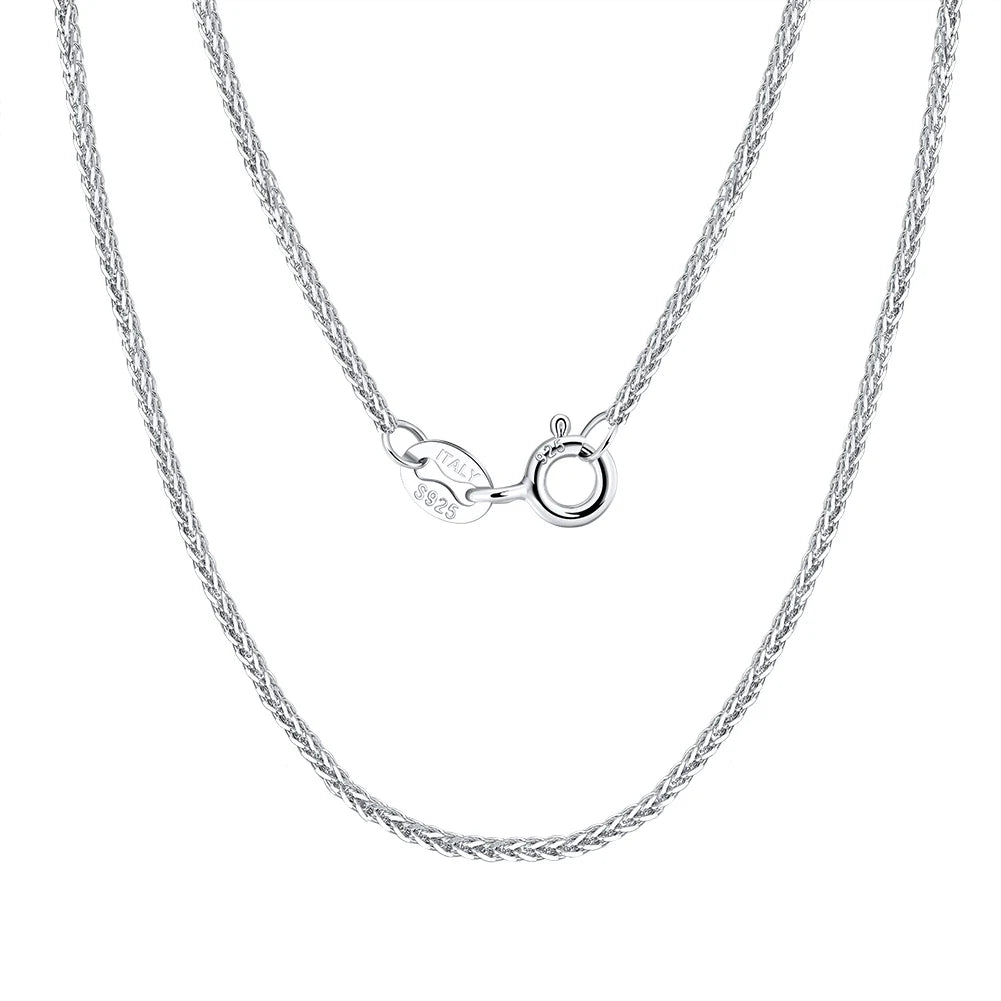SC53 RINNTIN New Arrivals Solid 925 Sterling Silver Italian Handmade 1.2mm Chopin Chain