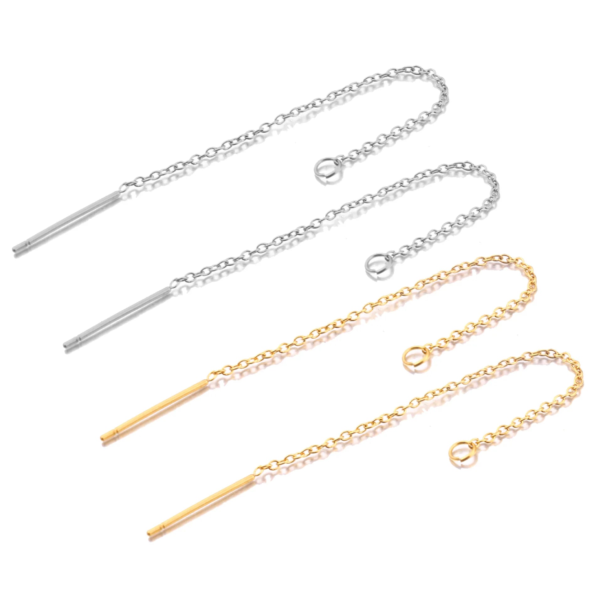 Ear Wire Hooks Earring Findings Accessories Stainless Steel Long Earring for DIY Jewelry Making