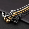 Fashion Boxing Sports Fitness Jewelry Antique Silver 18K Gold Black Plated Boxing Glove Pendant Gym Necklace