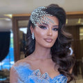 Hair Jewelry Wedding Headband Rhinestones Crystal Headpiece Side Comb Headdress Rhinestone Bridal Hair Accessories Hair Comb