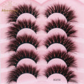 Abestyou 5 Pairs d Curl 20mm Faux Mink Pbt Fiber Anime Lashes Volume Full Strip Soft Natural Fluffy False Eyelash Extensions