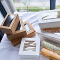 Kraft Product Box square Kraft  with clear Lid Kraft Paper Box Llama Paper Wedding Candy Boxes