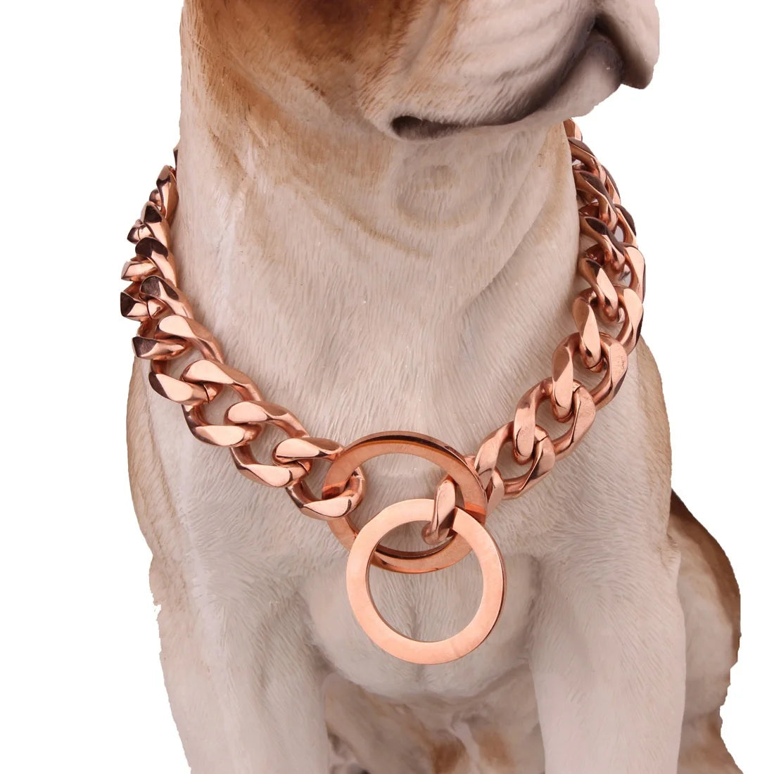 Puppy Small Suit Pitbull Rose Gold Choke Royal Dog Chains Heavy Duty Dog Chain Collar