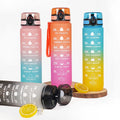 Wholesale 1L Thermal Sports Water Bottle 1000ml BPA-Free PC Plastic Drinking Cup with Time Marker for Fitness Gym Motivation