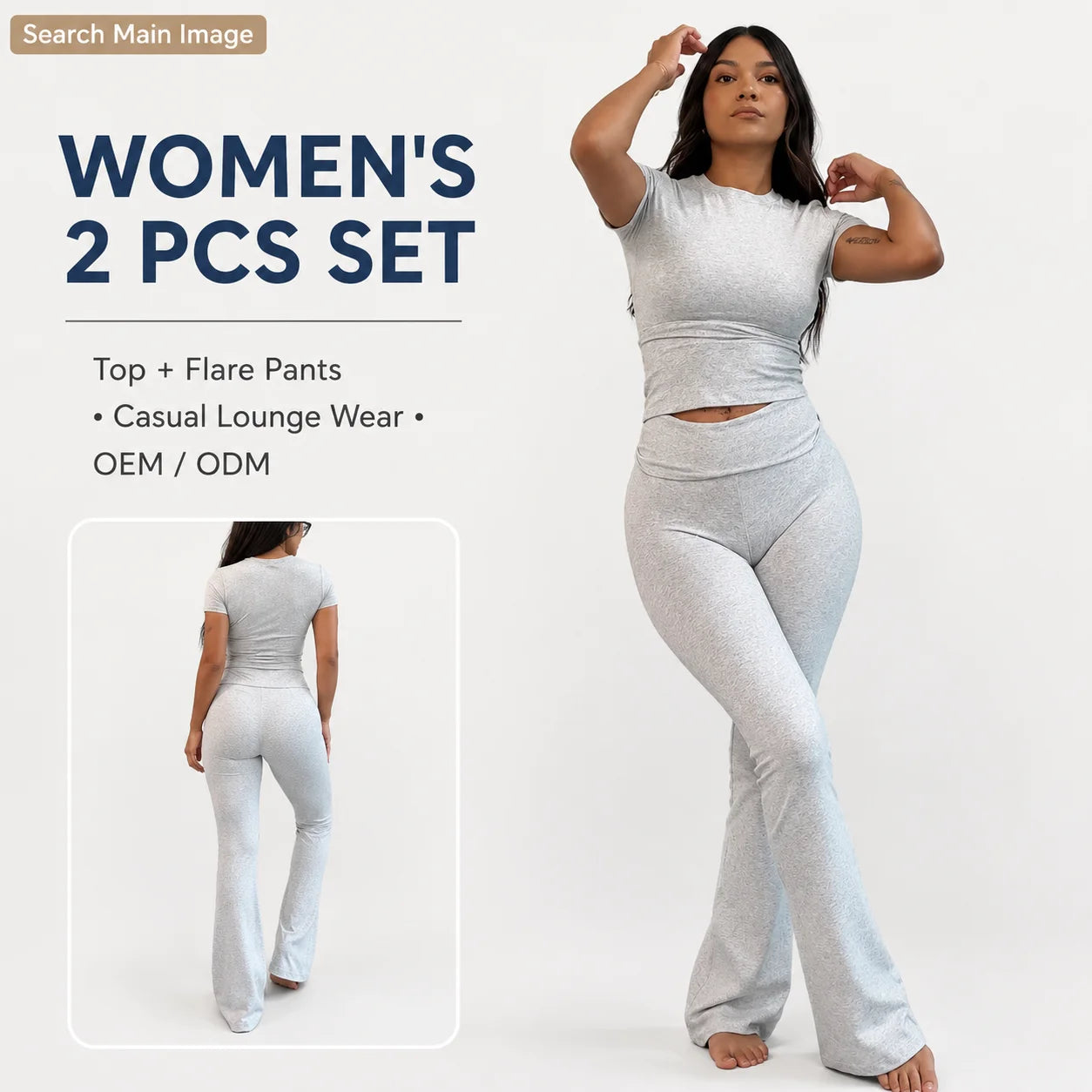 Women's Sets 2 Pc Clothing Casual Suit Short T Shirt Long Sleeve Top Lady Pants Sportswear Comfortable Sports Suit