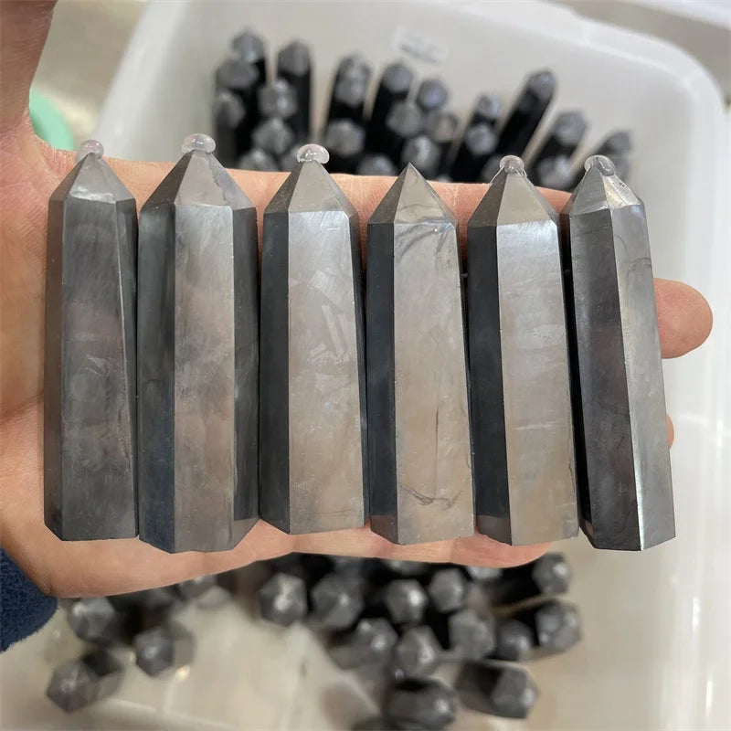Wholesale Natural Crystal Tower Healing Terahertz Point for Home Decoration