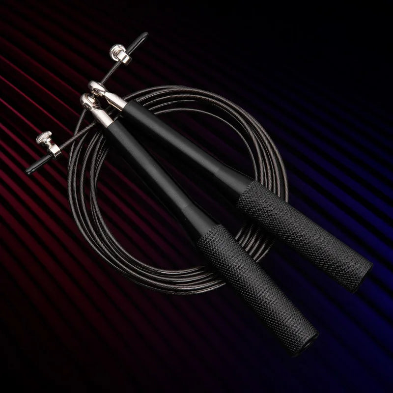 2026 Custom Logo Adjustable Durable PVC Cord Aluminum Speed Jump Rope 2.8m Unisex Fitness Sports Wholesale