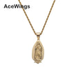 SN263  Crystal Fashion Pendant Stainless Steel Material Necklace Jewelry