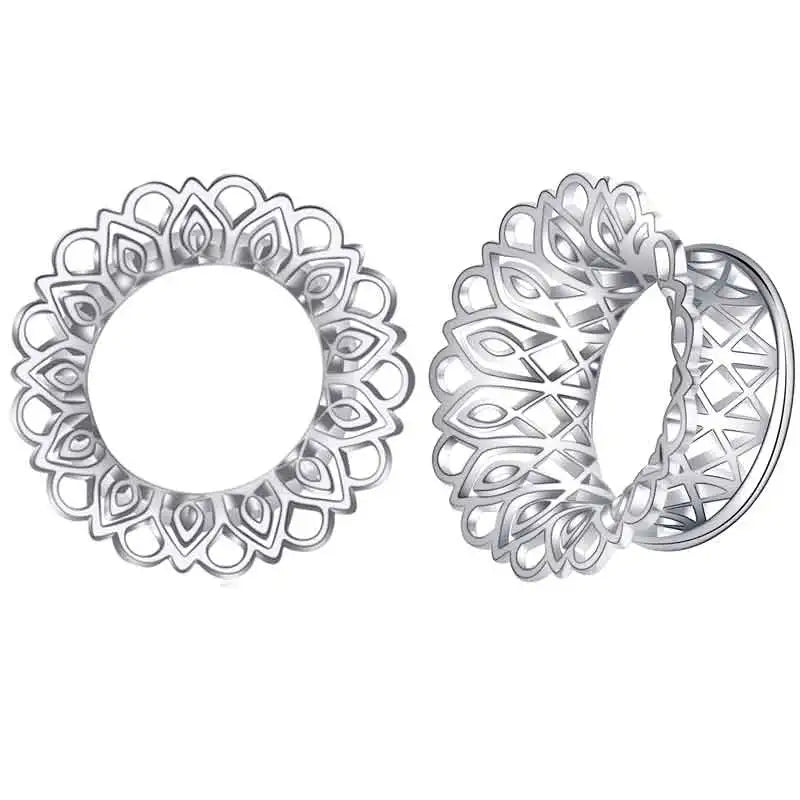 2023 New Breathing Ear Plugs Tunnels Gauges Brass Hollow Stretcher Body Piercing Expander Jewelry 6-16mm Wholesales Ear Gauges