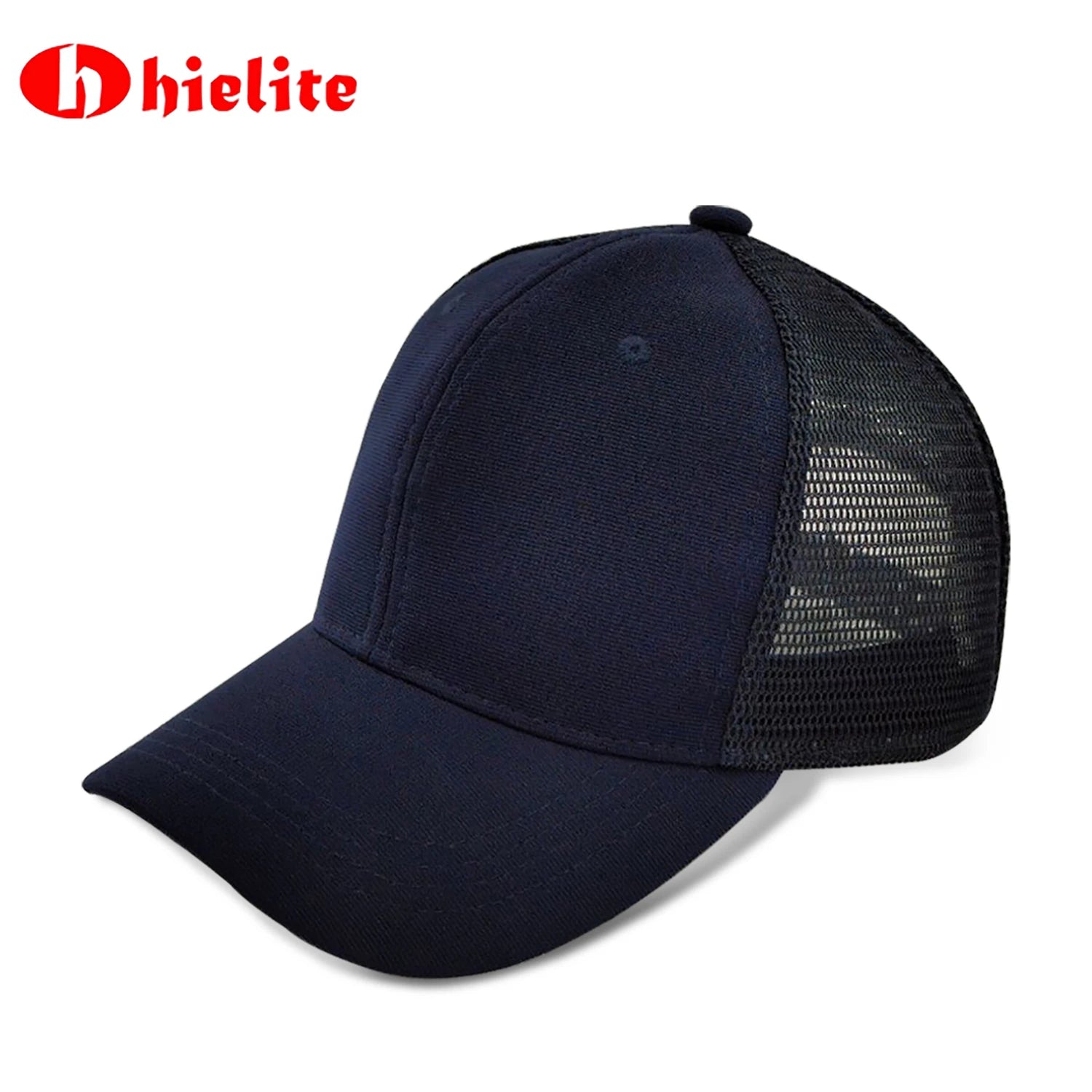 High Quality Custom Logo Denim/Canvas Fashion Snapback Trucker Unstructured Hat Dark Blue Black Backnet Embroidered Summer
