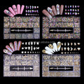 Shiny Crystal AB White Rainbow Nail Art Mix Shape Fancy in Box Flat Bottom Glass Nail Rhinestone Art Decoration Rhinestones