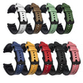 Smart Curved End Rubber Genuine Leather Designers Strap 20mm 22mm Watch Bands Luxury for Samsung Galaxy Watch 4 42mm 46mm