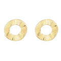 Fashion Minimalist Jewelry 925 Sterling Silver Stud Earrings Round Circle Plain Gold Plated Stud Earrings for Women