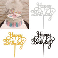 Happy Birthday Cake Topper Insert Card Acrylic Cake DIY Decor Party Supplies