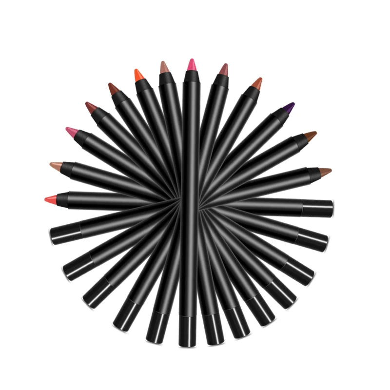 Private Label Custom Vegan Cruelty Free Lipliner Pencil Creamy Dark Brown Nude Lip Liner
