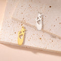 Stainless Steel Wholesale Ballet Shoes Pendant Gold Color Ballet Shoes Charm for Women Jewelry Accessories for Necklace Bracelet
