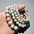Mens Women 6 8 10 12MM Gem Stone Beads Agalmatolite Energy Healing Stretch Bracelet Natural Stone Bracelets Jewelry